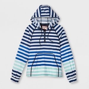 Hunter for Target Striped Half Zip Hooded Jacket